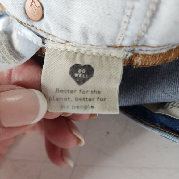 Madewell Women's 32 The Perfect Vintage Jeans High Rise Raw Hem Blue Distressed - Picture 13 of 14